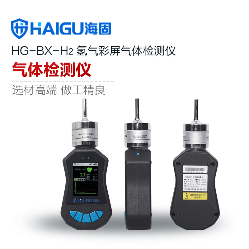 我司HG-BX-H2 彩屏单一泵吸式气体检测仪   氢气体检测仪
